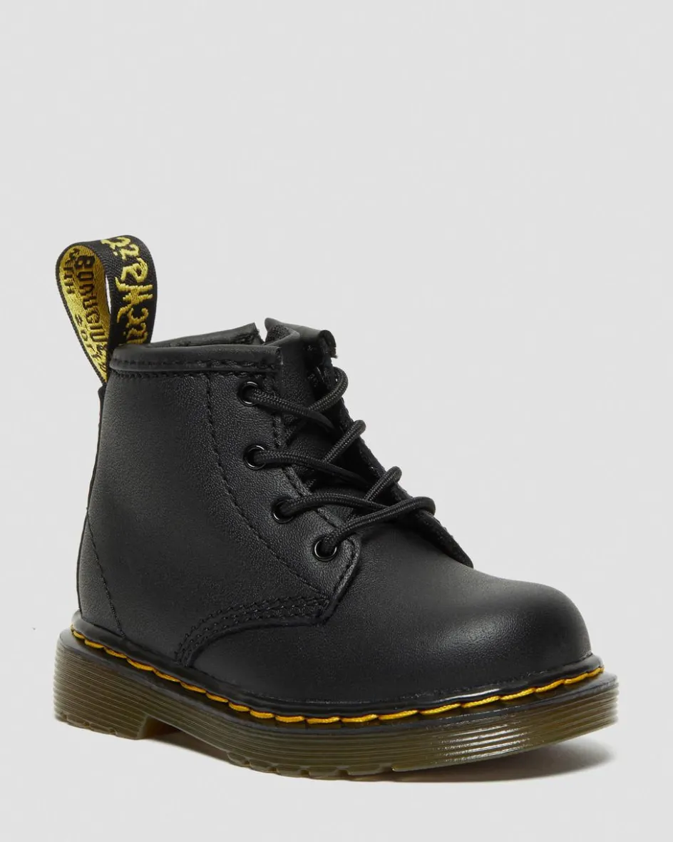 Dr. Martens Infant & 0-1 Years*Infant 1460 Softy T Leather Lace Up Boots in Black Black — Softy T