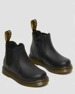 Dr. Martens Infant & 0-1 Years|Toddler & 2-4 Years*Infant/Toddler 2976 Softy T Leather Chelsea Boots in Black Black — Softy T