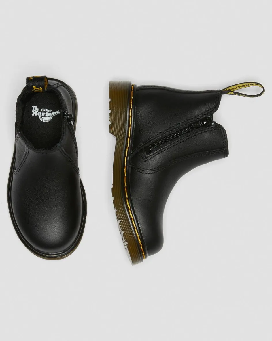 Dr. Martens Infant & 0-1 Years|Toddler & 2-4 Years*Infant/Toddler 2976 Softy T Leather Chelsea Boots in Black Black — Softy T