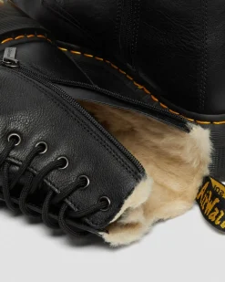 Dr. Martens Boots|Winter Boots*Jadon Boot Leather Faux Fur Lined Platforms in Black Black — Pisa