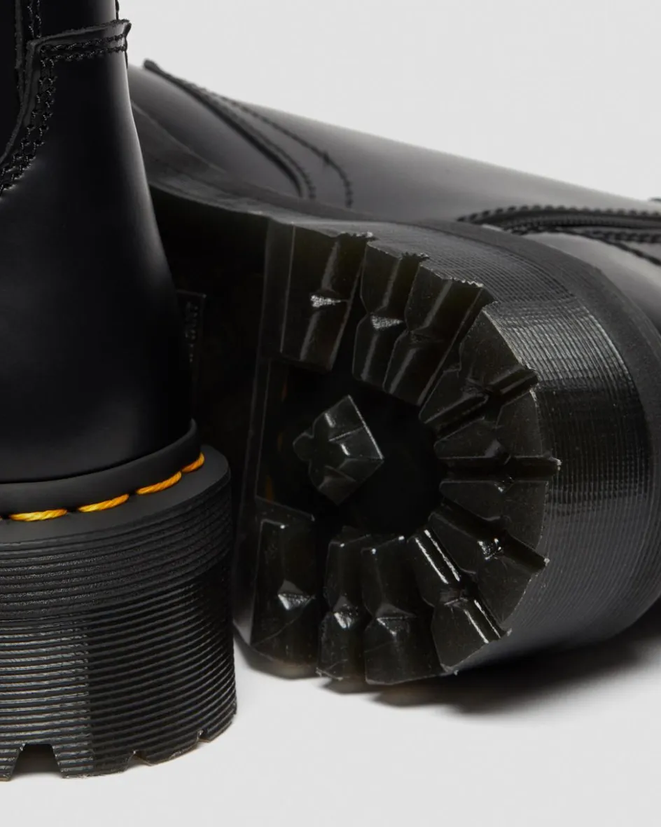 Dr. Martens New And Featured|Boots*Jadon Boot Smooth Leather Platforms in Black Black — Polished Smooth