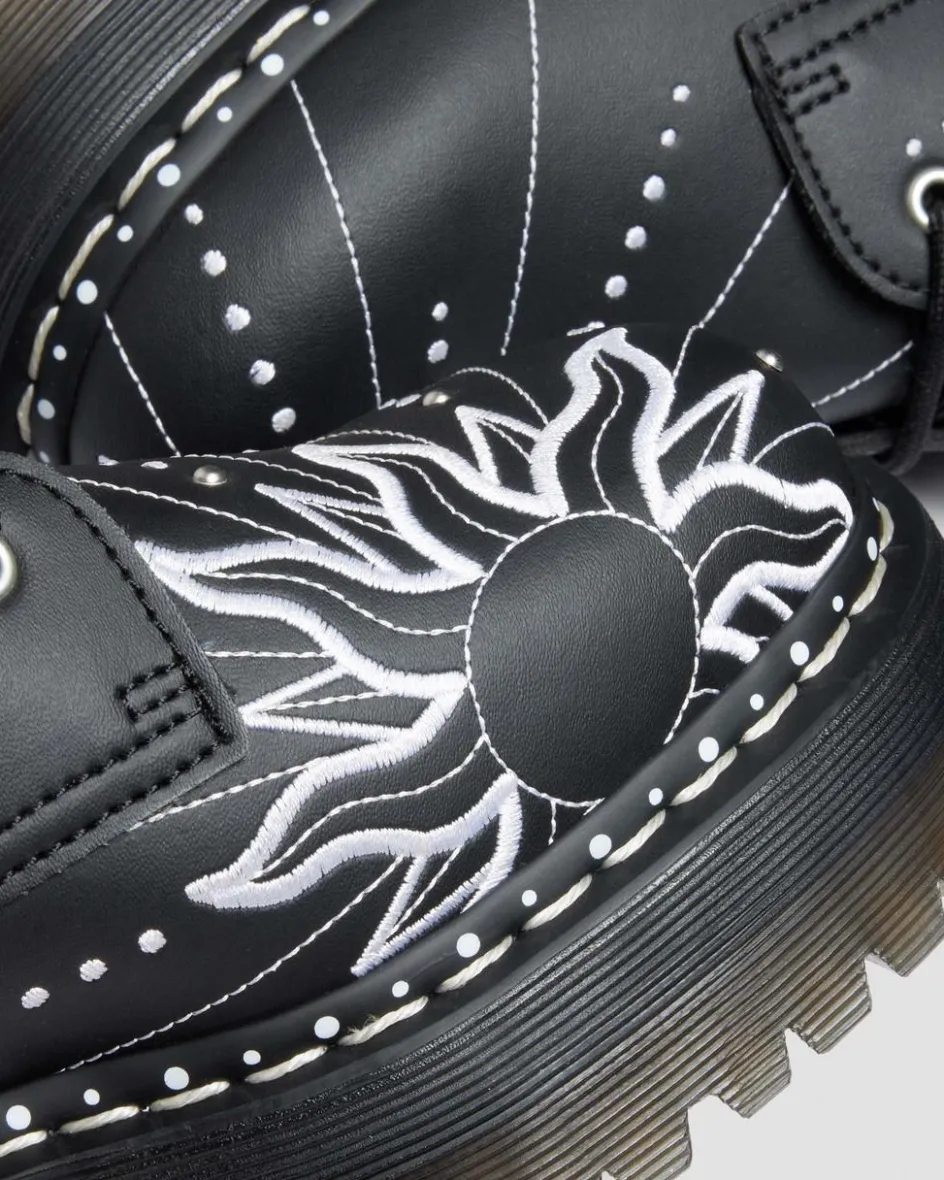 Dr. Martens Last Chance Styles|Last Chance Styles*Jadon Hi Solar Flare Reclaimed Leather Platform Boots in Black Black — Genix Nappa