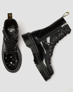 Dr. Martens Last Chance Styles|Last Chance Styles*JADON HI STUDDED BUTTERO LEATHER PLATFORM BOOTS in Black Buttero BLACK BUTTERO — Buttero