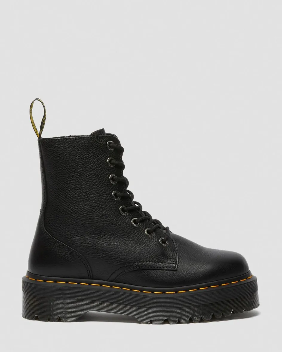 Dr. Martens New And Featured|Boots*Jadon III Boot Pisa Leather Platforms in Black Black — Pisa