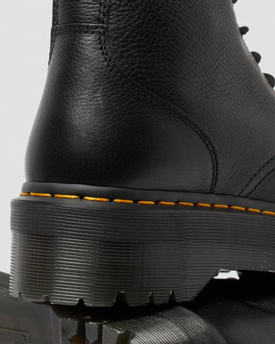 Dr. Martens New And Featured|Boots*Jadon III Boot Pisa Leather Platforms in Black Black — Pisa