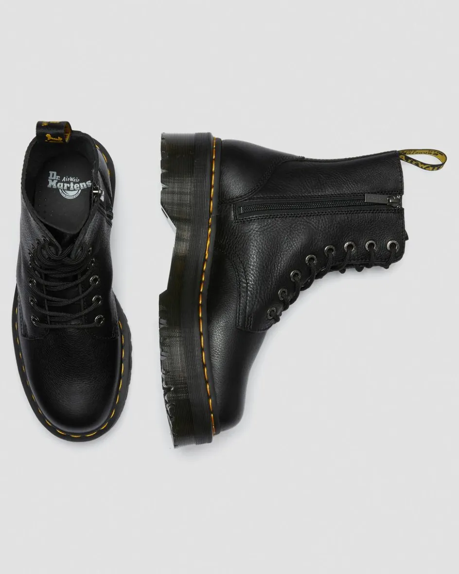 Dr. Martens New And Featured|Boots*Jadon III Boot Pisa Leather Platforms in Black Black — Pisa