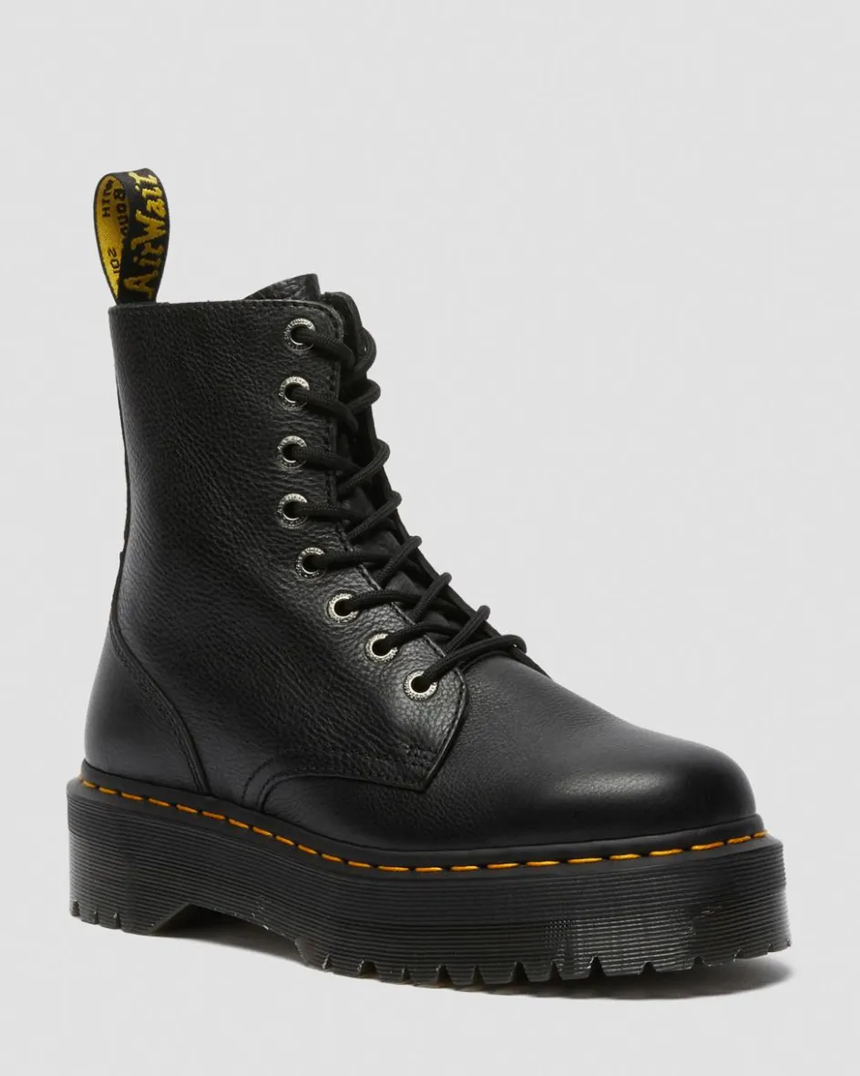 Dr. Martens New And Featured|Boots*Jadon III Boot Pisa Leather Platforms in Black Black — Pisa