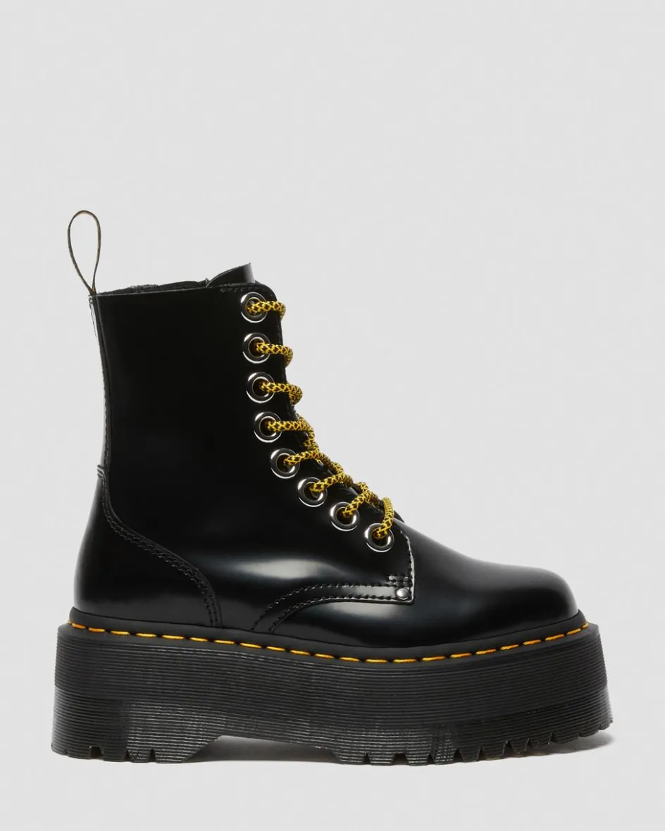 Dr. Martens Boots|New And Featured*Jadon Max Boot Women's Platforms in Black Buttero BLACK BUTTERO — Buttero