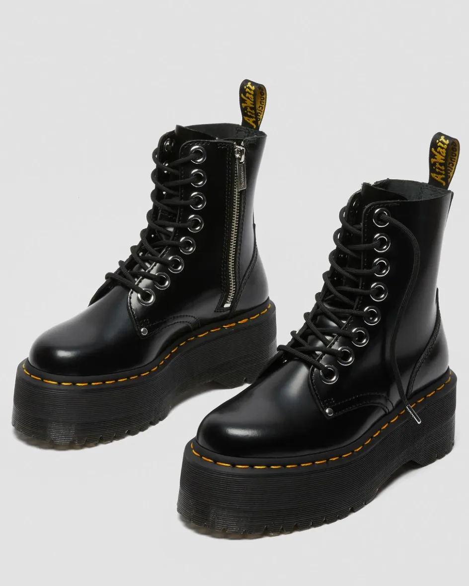 Dr. Martens Boots|New And Featured*Jadon Max Boot Women's Platforms in Black Buttero BLACK BUTTERO — Buttero