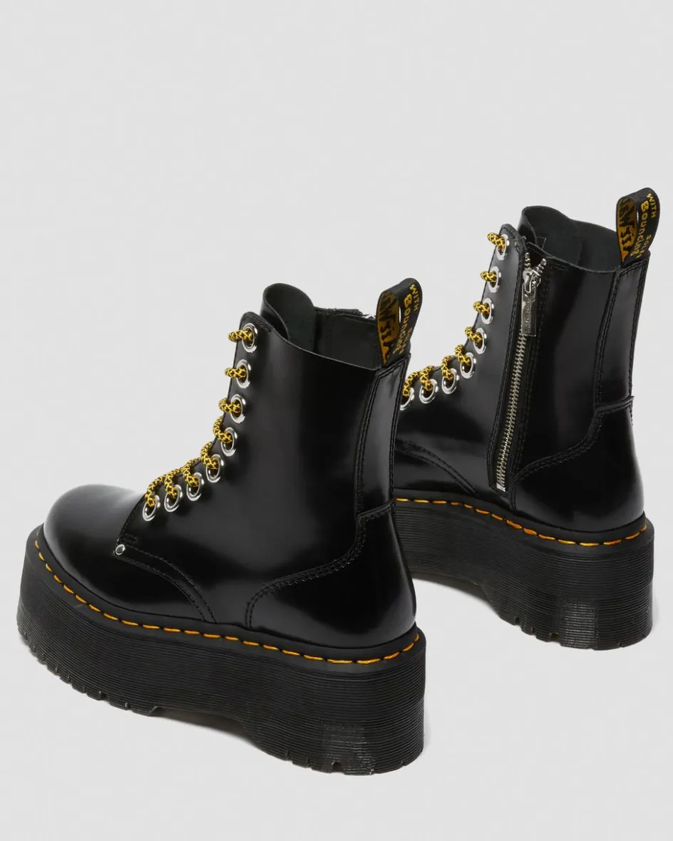 Dr. Martens Boots|New And Featured*Jadon Max Boot Women's Platforms in Black Buttero BLACK BUTTERO — Buttero