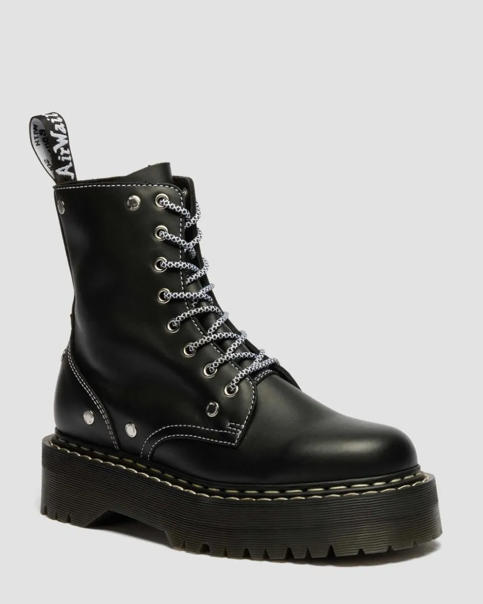 Dr. Martens New And Featured|Boots*Jadon Monochrome Sendal Leather Platform Boots in Black Black — Sendal