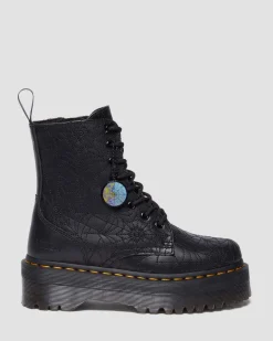 Dr. Martens Boots|Collaborations*Jadon Wednesday Platform Boots in Black Black — Nappa Lux