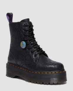 Dr. Martens Boots|Collaborations*Jadon Wednesday Platform Boots in Black Black — Nappa Lux