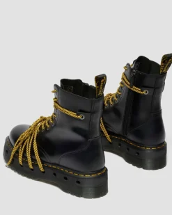 Dr. Martens New And Featured|Boots*Jadon XL Leather Platform Boots in Black Black — Abruzzo Wp