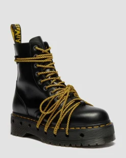 Dr. Martens New And Featured|Boots*Jadon XL Leather Platform Boots in Black Black — Abruzzo Wp