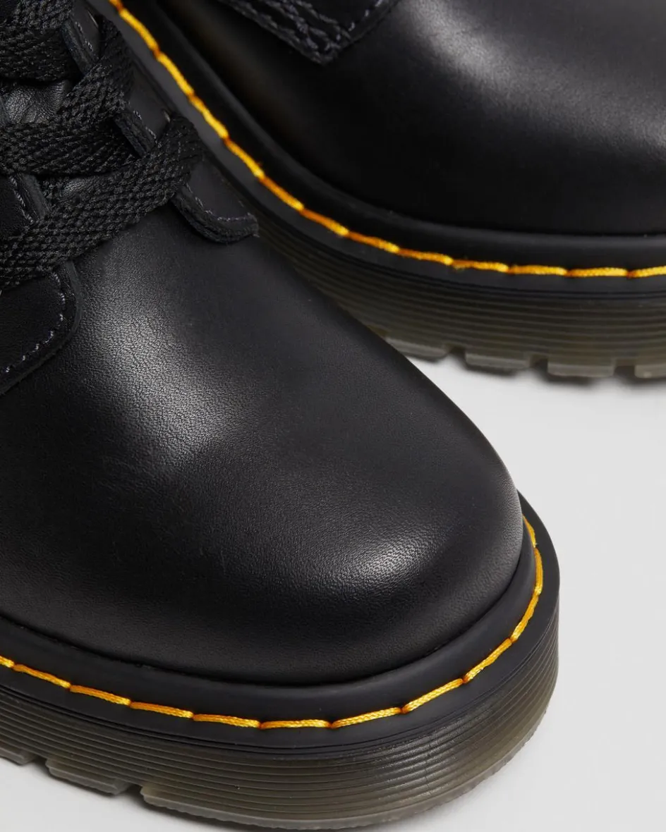 Dr. Martens New And Featured|Heeled Boots*Jesy Sendal Leather Lace Up Flared Heel Boots in Black Black — Sendal