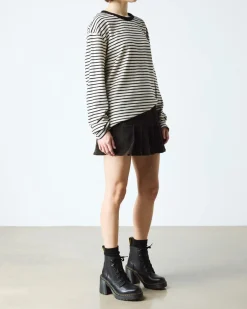 Dr. Martens New And Featured|Heeled Boots*Jesy Sendal Leather Lace Up Flared Heel Boots in Black Black — Sendal