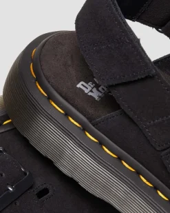 Dr. Martens Mules|Shoes*Jorge II Suede Slingback Mules in Black Black — E.H.Suede