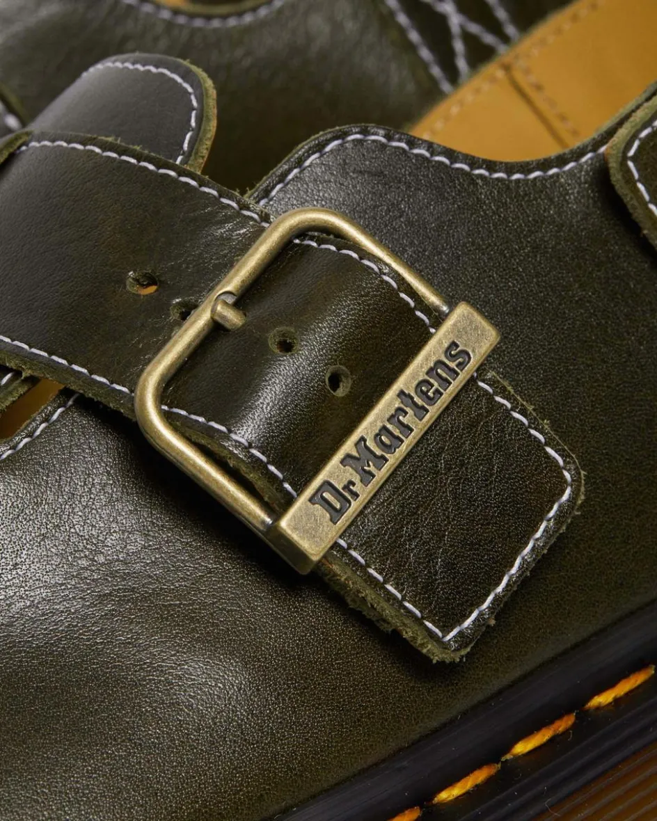 Dr. Martens Last Chance Styles|Last Chance Styles*Jorge Made in England Classic Leather Slingback Mules in Dark Green DARK GREEN — Classic Calf
