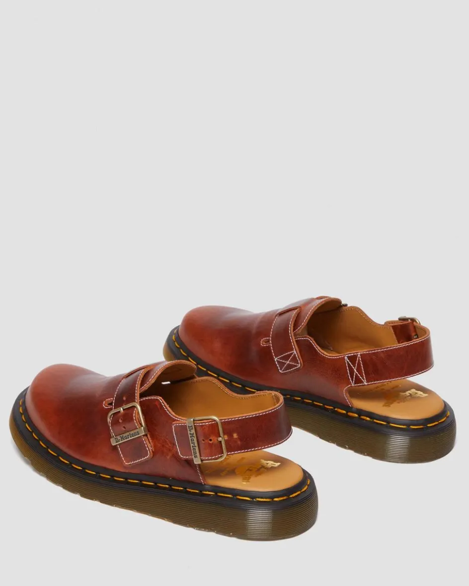 Dr. Martens Last Chance Styles|Last Chance Styles*Jorge Made in England Classic Leather Slingback Mules in Heritage Tan HERITAGE TAN — Classic Calf