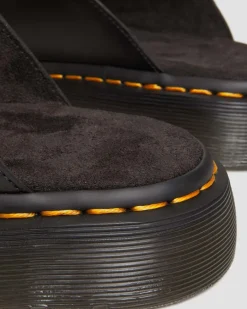 Dr. Martens Slides|Sandals*Josef Analine Leather Buckle Slide Sandals in Black Black — Analine