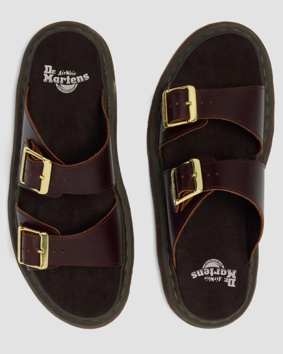 Dr. Martens Slides|New And Featured*Josef Two Strap Atlas Leather Sandals in Charro Charro — Atlas
