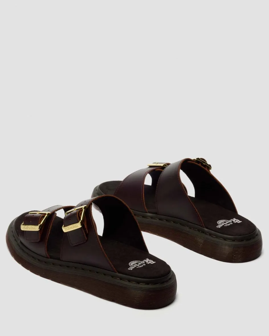 Dr. Martens Slides|New And Featured*Josef Two Strap Atlas Leather Sandals in Charro Charro — Atlas