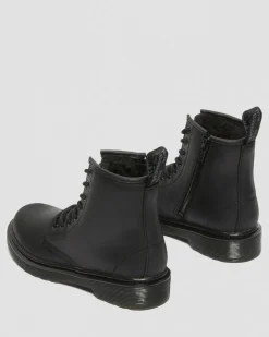 Dr. Martens Junior & 5-7 Years*Junior 1460 Faux Fur Lined Boots in Black Black — Republic Waterproof