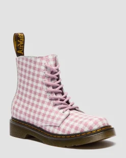 Dr. Martens New And Featured|Junior & 5-7 Years*Junior 1460 Gingham Leather Boots Athena+Gingham Print