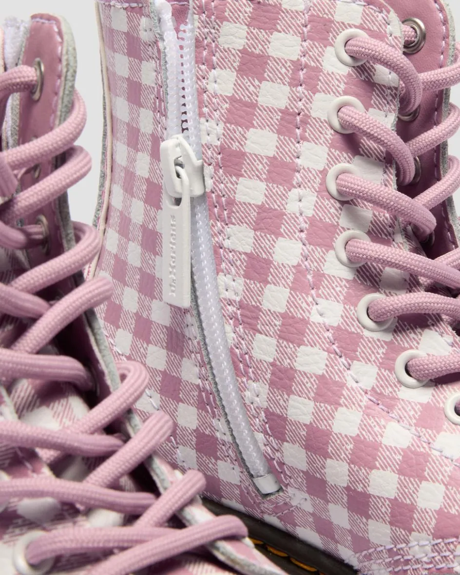Dr. Martens New And Featured|Junior & 5-7 Years*Junior 1460 Gingham Leather Boots Athena+Gingham Print
