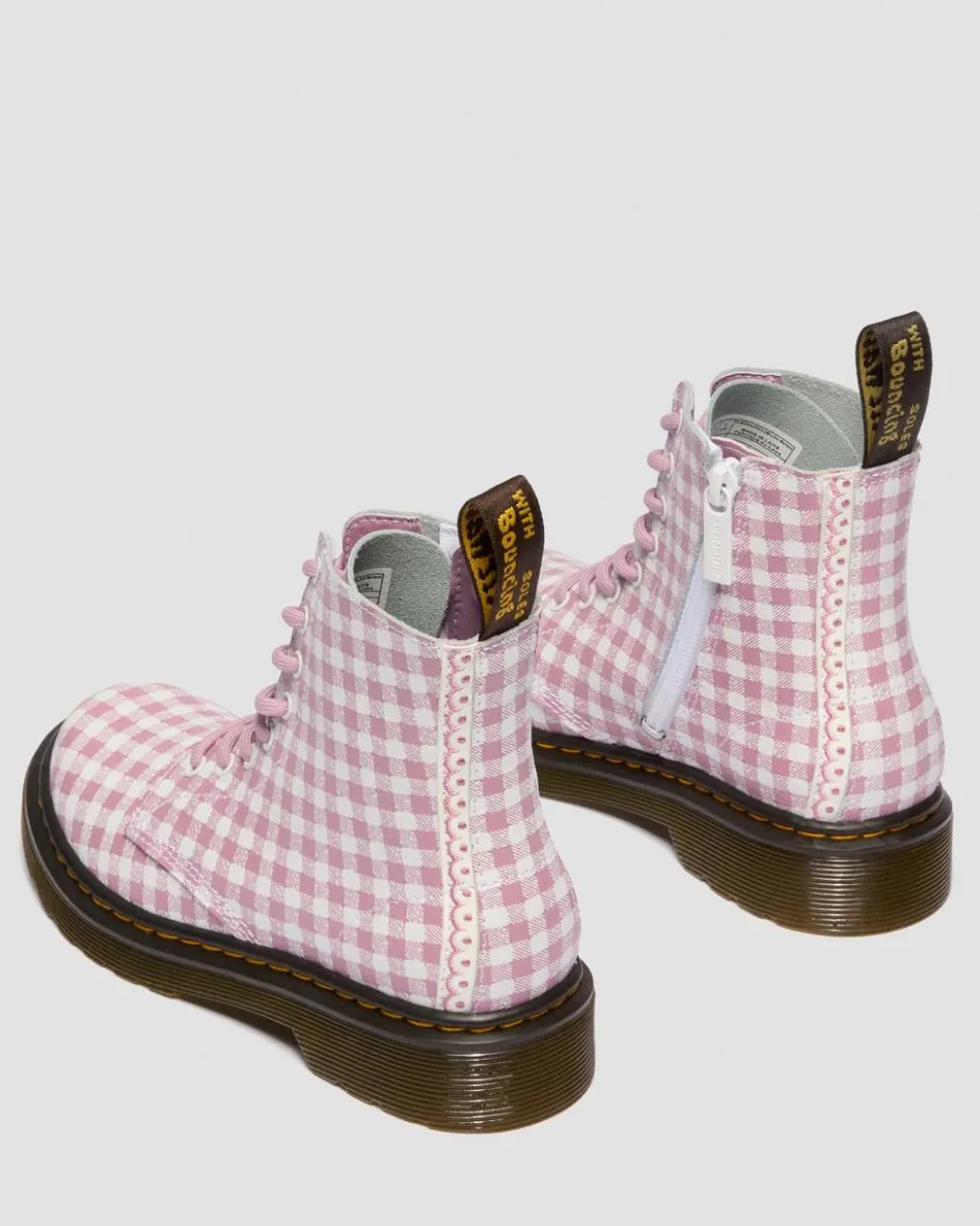 Dr. Martens New And Featured|Junior & 5-7 Years*Junior 1460 Gingham Leather Boots Athena+Gingham Print