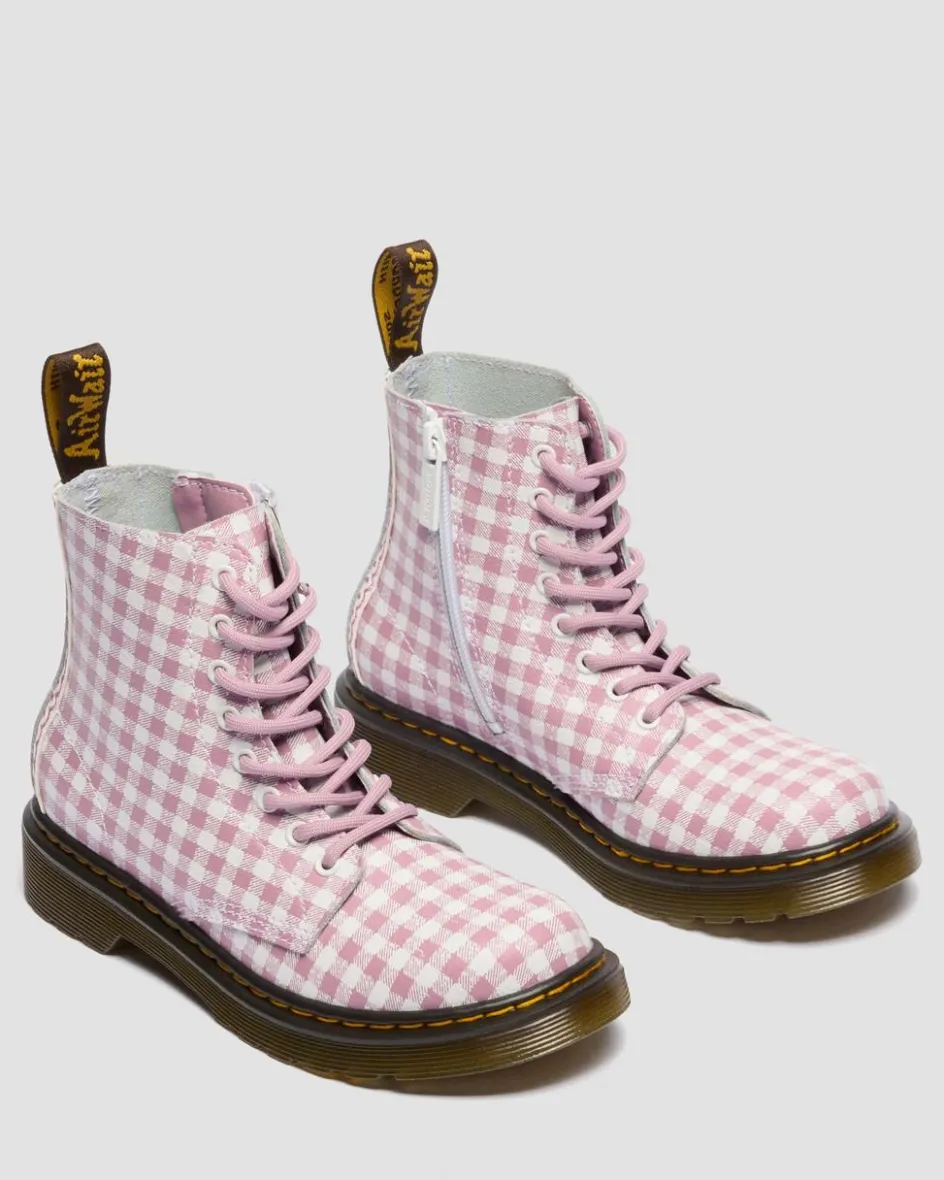 Dr. Martens New And Featured|Junior & 5-7 Years*Junior 1460 Gingham Leather Boots Athena+Gingham Print