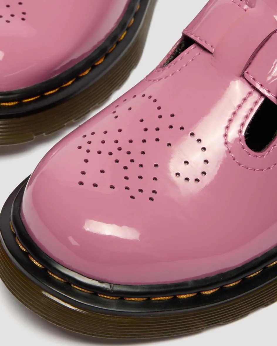 Dr. Martens New And Featured|Junior & 5-7 Years*Junior 8065 Mary Jane Patent Lamper Shoes in Dms Pink DMS PINK — Patent Lamper