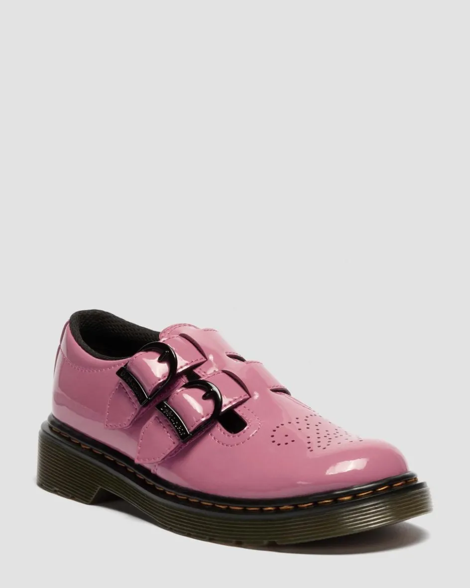 Dr. Martens New And Featured|Junior & 5-7 Years*Junior 8065 Mary Jane Patent Lamper Shoes in Dms Pink DMS PINK — Patent Lamper