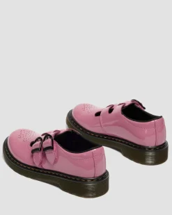 Dr. Martens New And Featured|Junior & 5-7 Years*Junior 8065 Mary Jane Patent Lamper Shoes in Dms Pink DMS PINK — Patent Lamper