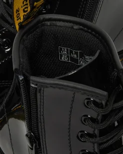 Dr. Martens Junior & 5-7 Years*Junior 1460 Patent Leather Lace Up Boots in Black Black — Patent Lamper