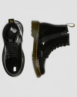 Dr. Martens Junior & 5-7 Years*Junior 1460 Patent Leather Lace Up Boots in Black Black — Patent Lamper