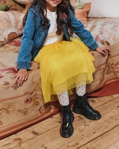Dr. Martens Last Chance Styles*Junior 1460 Rainbow Patent Leather Lace Up Boots in Black Black — Rainbow Patent
