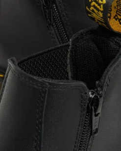 Dr. Martens Junior & 5-7 Years*Junior 2976 Softy T Leather Chelsea Boots in Black Black — Softy T