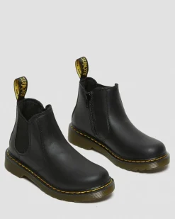 Dr. Martens Junior & 5-7 Years*Junior 2976 Softy T Leather Chelsea Boots in Black Black — Softy T
