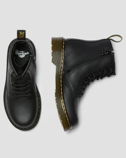 Dr. Martens Junior & 5-7 Years*Junior 1460 Softy T Leather Lace Up Boots in Black Black — Softy T