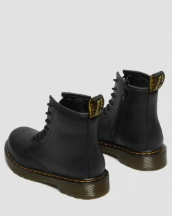 Dr. Martens Junior & 5-7 Years*Junior 1460 Softy T Leather Lace Up Boots in Black Black — Softy T