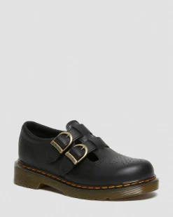 Dr. Martens Shoes|Junior & 5-7 Years*Junior 8065 Softy T Leather Mary Jane Shoes in Black Black — Softy T