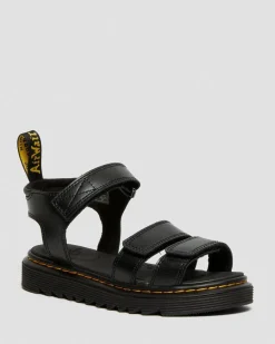 Dr. Martens Junior & 5-7 Years*Junior Klaire Leather Strap Sandals in Black Black — T Lamper