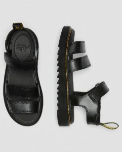 Dr. Martens Junior & 5-7 Years*Junior Klaire Leather Strap Sandals in Black Black — T Lamper