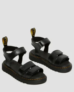 Dr. Martens Junior & 5-7 Years*Junior Klaire Leather Strap Sandals in Black Black — T Lamper