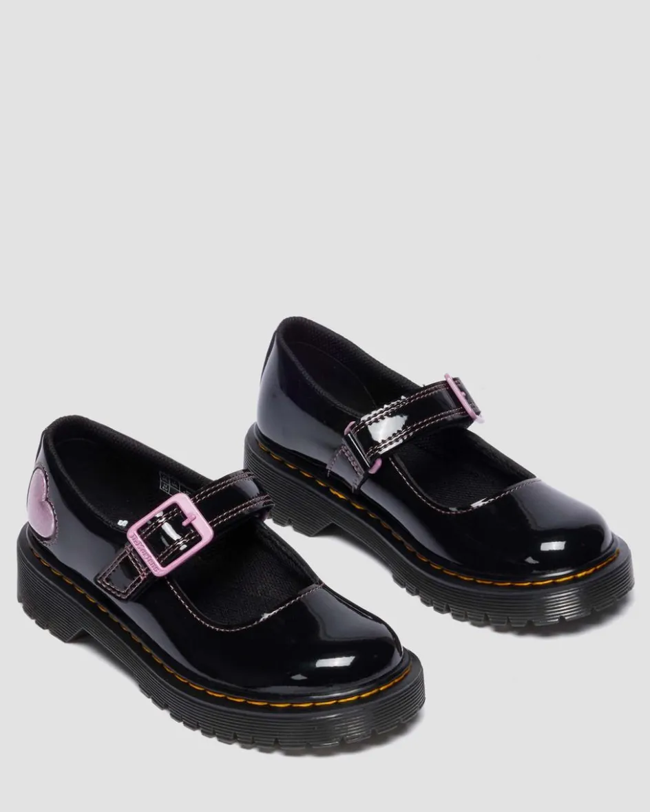 Dr. Martens Junior & 5-7 Years*Junior Mary Jane Bex Patent Lamper Leather Shoes in Black Black — Patent Lamper