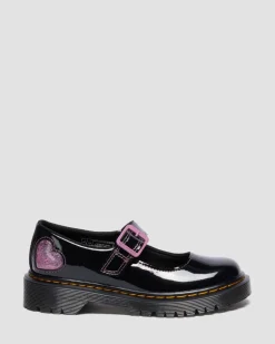 Dr. Martens Junior & 5-7 Years*Junior Mary Jane Bex Patent Lamper Leather Shoes in Black Black — Patent Lamper