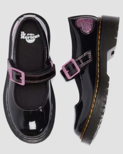 Dr. Martens Junior & 5-7 Years*Junior Mary Jane Bex Patent Lamper Leather Shoes in Black Black — Patent Lamper