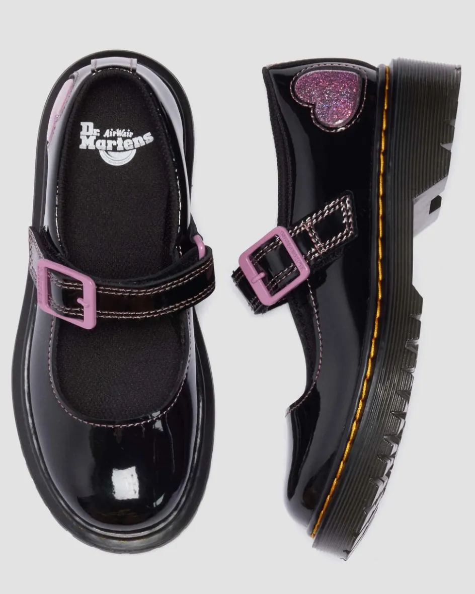 Dr. Martens Junior & 5-7 Years*Junior Mary Jane Bex Patent Lamper Leather Shoes in Black Black — Patent Lamper